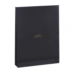 Black Paper Envelope Packaging Bag Customized Logo Square Bottom Pouch For Clothing