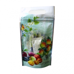 Customized Printing Snack Food Packaging Doypack Pouch Zip Handle Candy Plastic Bag