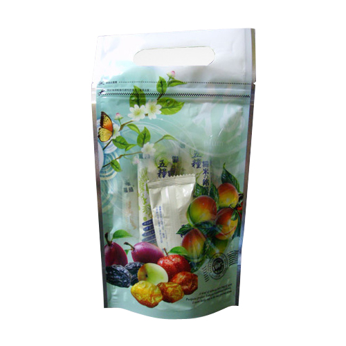 Customized Printing Snack Food Packaging Doypack Pouch Zip Handle Candy Plastic Bag