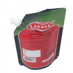 Lakmee Tomato Sauce Conner Spout Pouches Customized Standing up bag for 400g