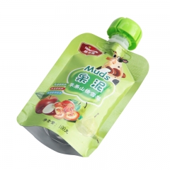 Apple Juice Spout Stand Up Pouch Aluminum Foil Baby Food Muds Drink Packaging Bag With Cap 100g