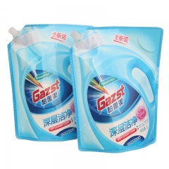 Custom Printed Washing Power Bag Laundry Detergent Refill Packaging PA/PE Stand Up Pouches With Spout