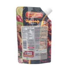 Saudi Arabia Food Plastic Foil Spout Packaging Doypack Pouch For 250g hot&spicy sauce