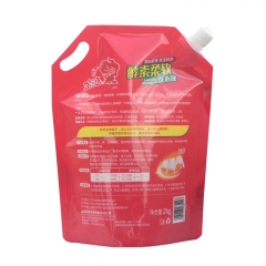 2kg PA/PE Refill Standing Up Pouches Washing Power Packaging Laundry Detergent Bag With Handle