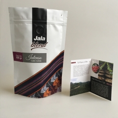 Jala Blend Custom Print Zipper One Way Valve Stand Up Coffee Bag for 225 gram bean YAPACK