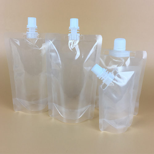 custom print stand up bag clear spout pouches for beverage liquid/wine