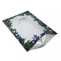 Custom printed matte white color doypack pouch zipper stand up pouch for black tea bag