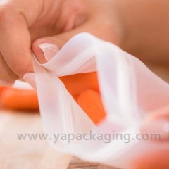 BPA free Leakproof Reusable Silicone Zipper Food Storage Bag Washable Silicone Fresh Bag