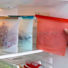 High Quality Custom Reusable Silicone Plastic Packaging Food Zip Silicon Freezer Fresh Vegetable Storage Bags