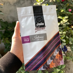 Jala Blend Custom Print Zipper One Way Valve Stand Up Coffee Bag for 225 gram bean YAPACK