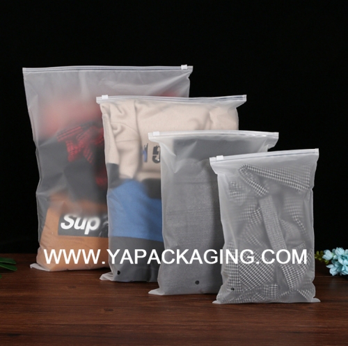 YaPack custom pvc zipper plastic bag for clothing ,plastic packaging bag , zipper bag with logo