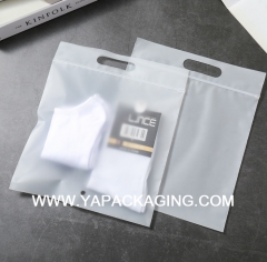 YaPack custom pvc zipper plastic bag for clothing ,plastic packaging bag , zipper bag with logo