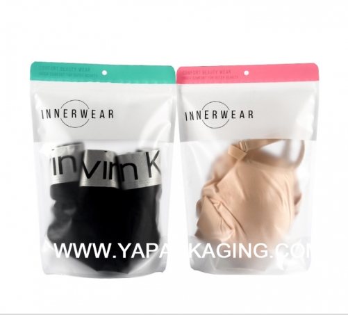 YaPack Custom logo design plastic zipper packaging bag for clothes/underwear