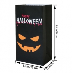 YaPack Halloween Candy Bags (50 Pack) - Party Favor Bags, Trick-or-Treat Paper Bags & Halloween Party Decorations