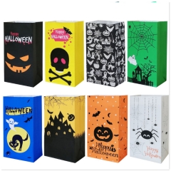 YaPack Halloween Candy Bags (50 Pack) - Party Favor Bags, Trick-or-Treat Paper Bags & Halloween Party Decorations