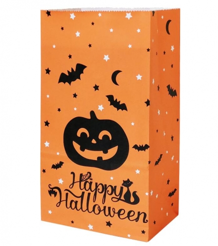 YaPack Halloween Candy Bags (50 Pack) - Party Favor Bags, Trick-or-Treat Paper Bags & Halloween Party Decorations